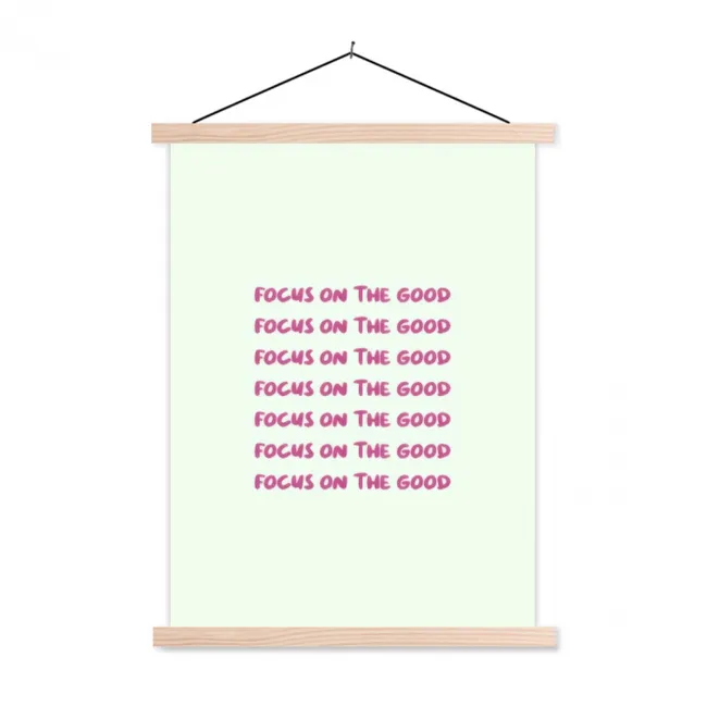 Hanging Poster - Focus on the good - Pink
