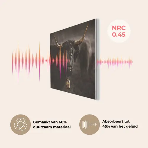Schotse hooglander - Goud - Koebel - Hoorns - Dieren PET vilt klein -USP_NL