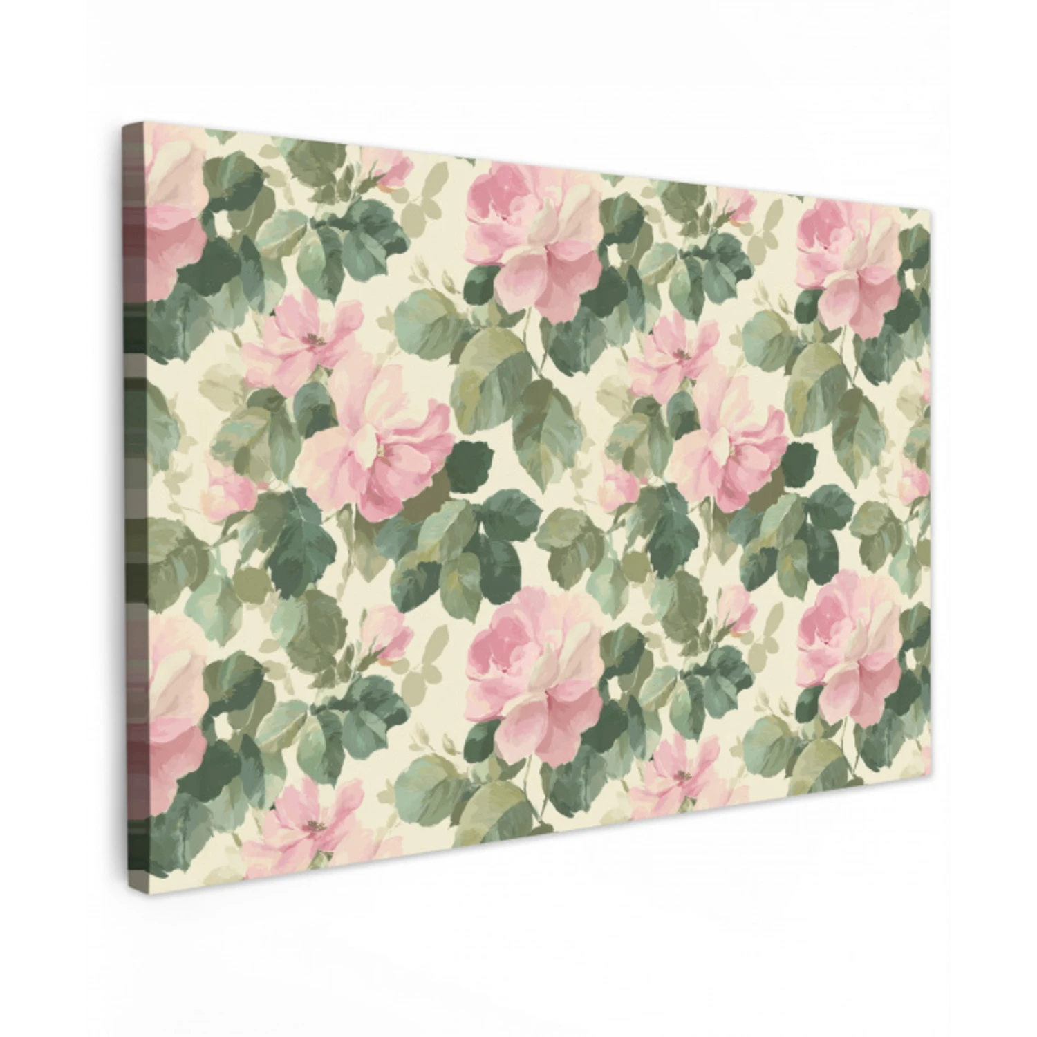 Rozen - Botanisch - Roze canvas 2cm klein 34 -z3d