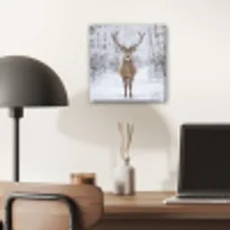 Hert - Winter - Bos - Natuur - Wit plexiglas 5mm klein -sfeer6