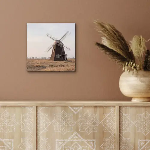 Windmolens - Landschap - Veld aluminium wit klein -sfeer4