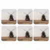 Windmolens - Landschap - Veld onderzetter kurk middel -3d