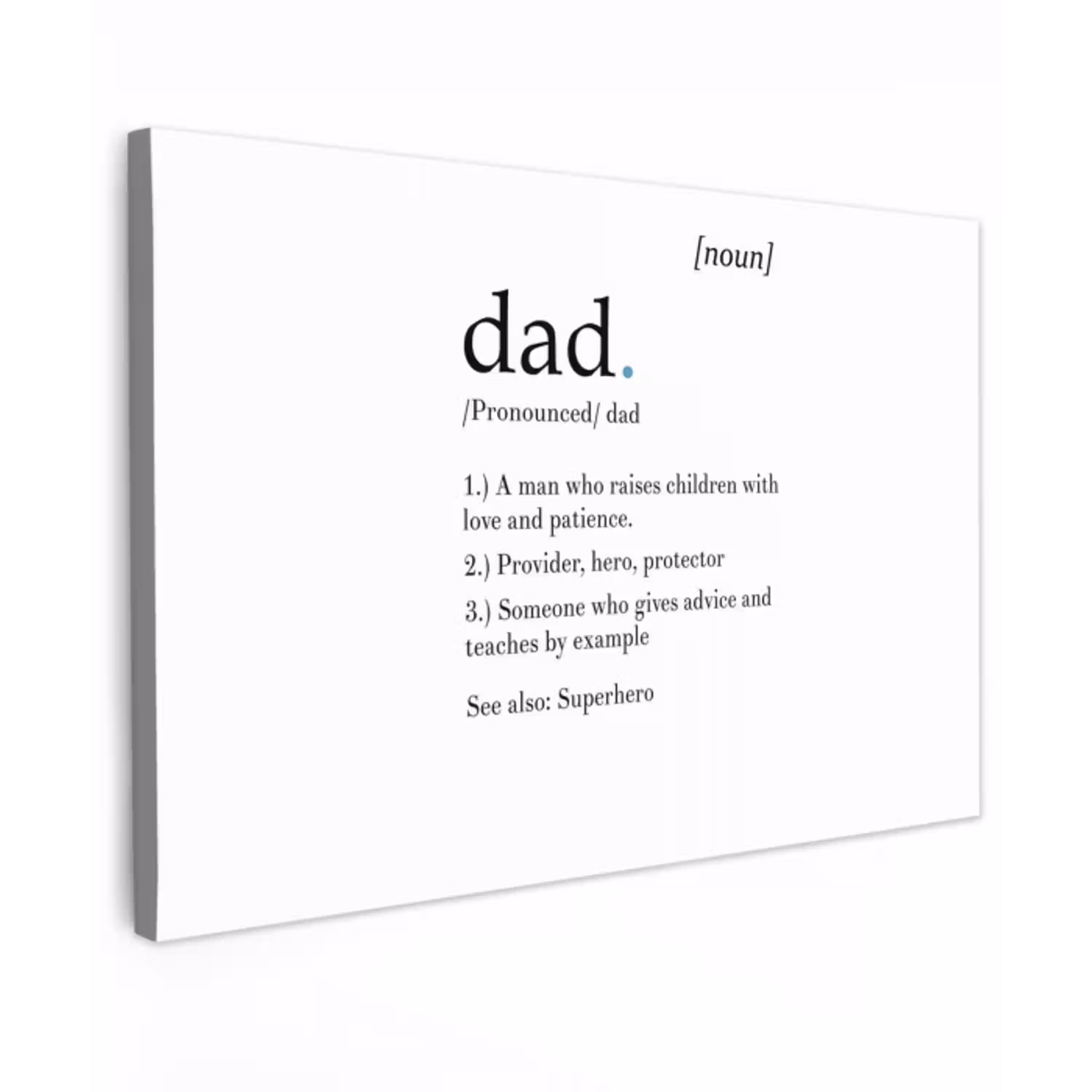 Spreuken - Papa definitie - Quotes - Dad canvas 2cm klein -z3d