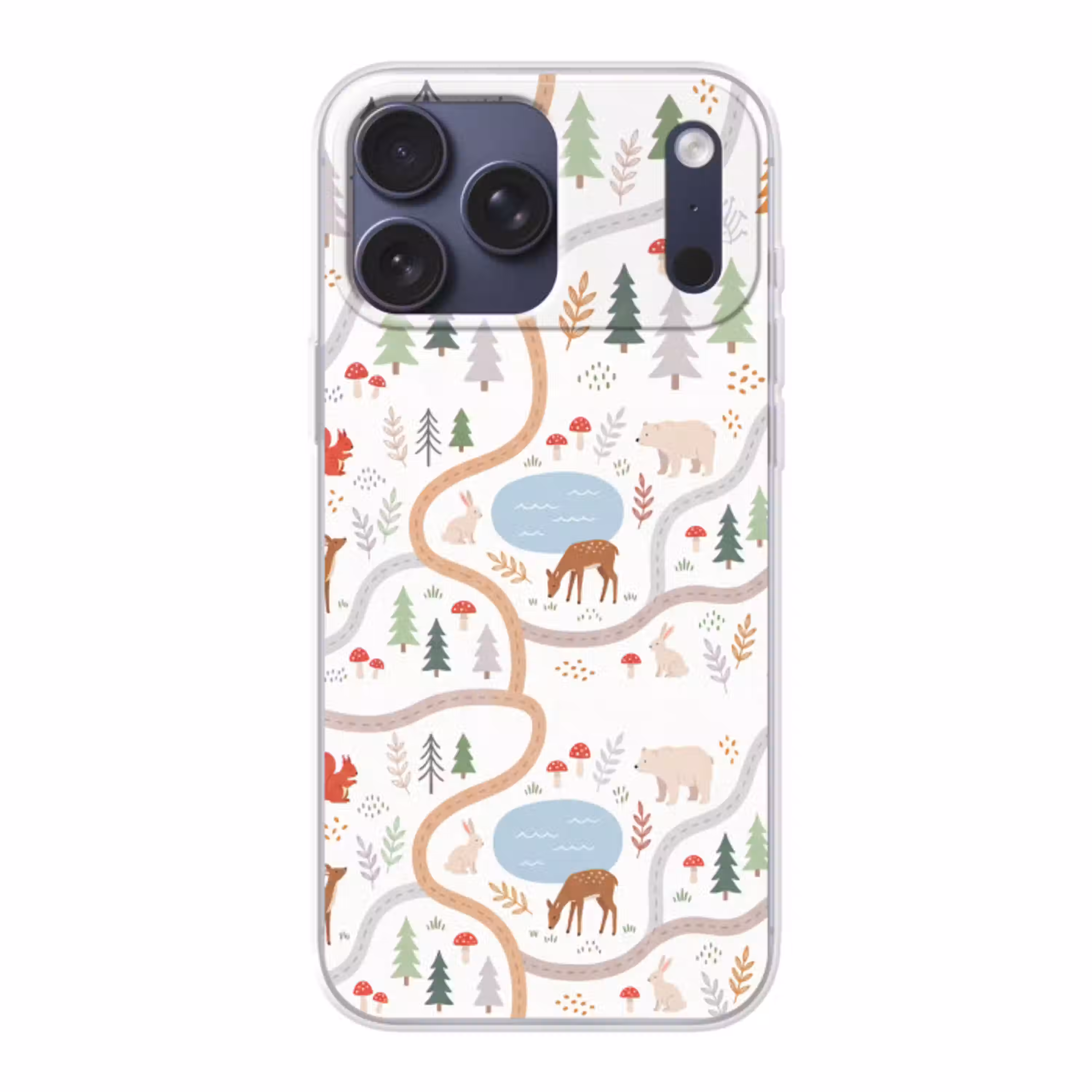 Dieren - Bos - Illustratie Telefoonhoesje iPhone 17 Pro Max klein -3d