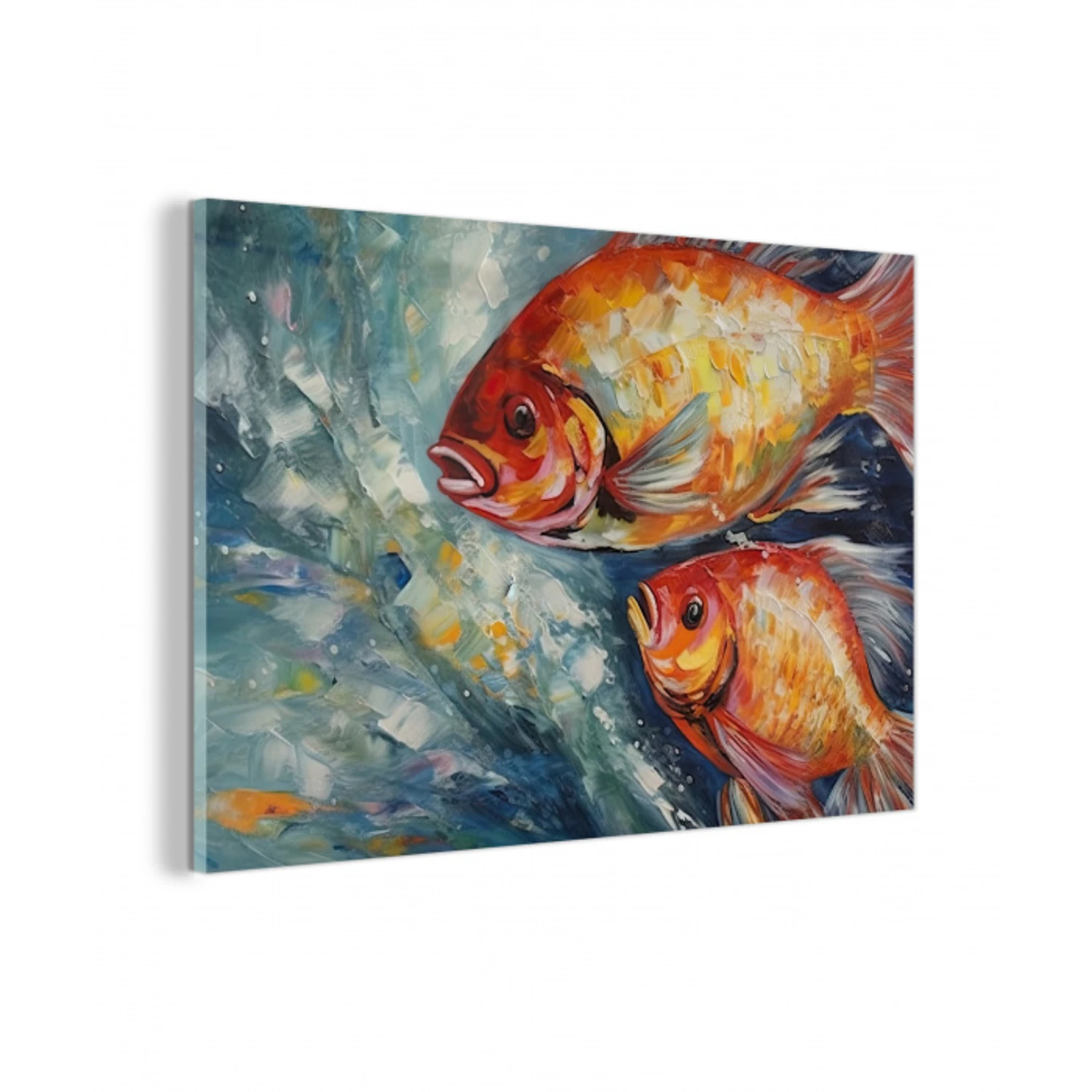 Vissen - Water - Dieren - Kunst - Olieverf plexiglas 5mm klein -z3d