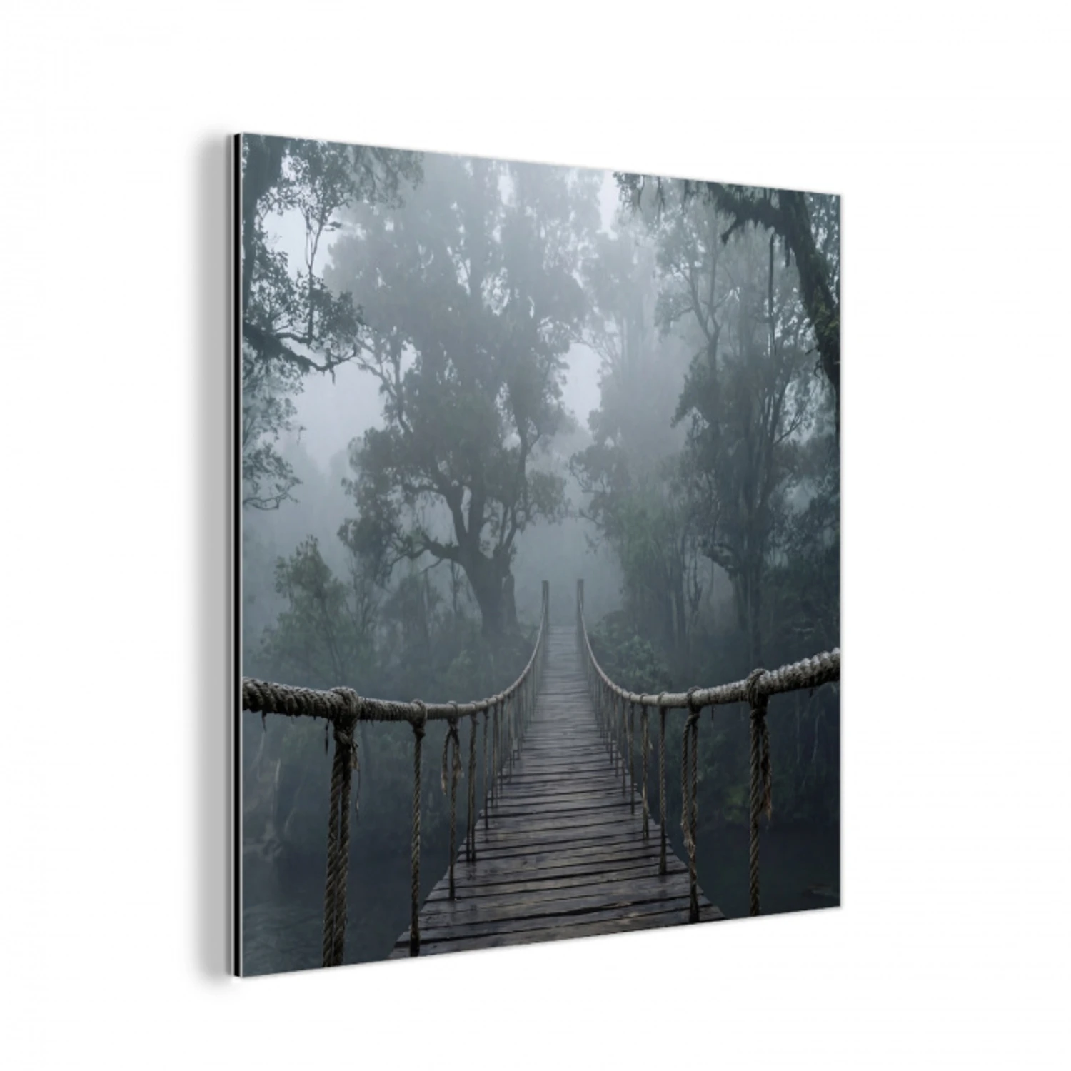 Brug - Jungle - Mist - Natuur aluminium wit klein -3d
