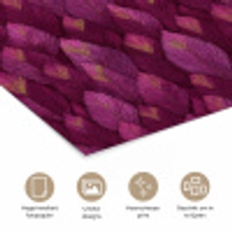 Bladeren - Patroon - Burgundy poster papier klein 62 -closeup_NL