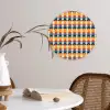 Retro - Disco - Golven Wandcirkel kunststof plaat 5mm dik klein 188 -sfeer4