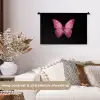 Vlinder - roze - Elegant Wandkleed katoen klein -sfeer1