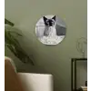 Kat - Siamees - Zwart Wit - Schattig - Dieren Wandcirkel plexiglas klein -sfeer3