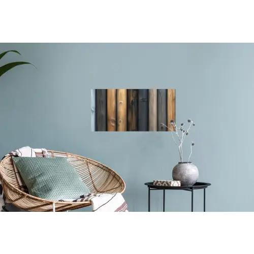Hout - Planken - Gemengd Muursticker klein -plant