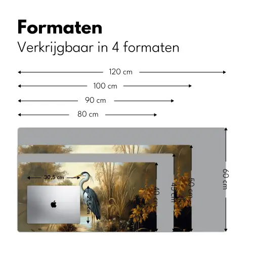 Reiger - Water - Planten Muismat XXL klein -sfeer5