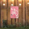Zebra - Pink - Verf tuinposter los doek klein -sfeer1