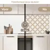 Patroon - Symmetrisch - Beige keuken achterwand 2 middel 871 -voor-na2_NL