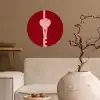 Love - Hart - Rood Wandcirkel behangsticker klein -sfeer1