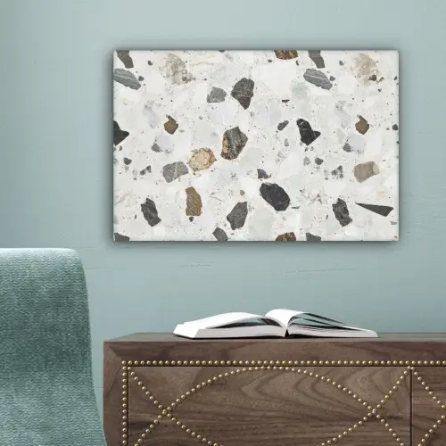 Marmer - Terrazzo - Decoratie - Interieur canvas 2cm klein -sfeer4