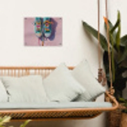 Sneakers - Veters - Kleurrijk - Schaduw tuinposter los doek klein -sfeer7