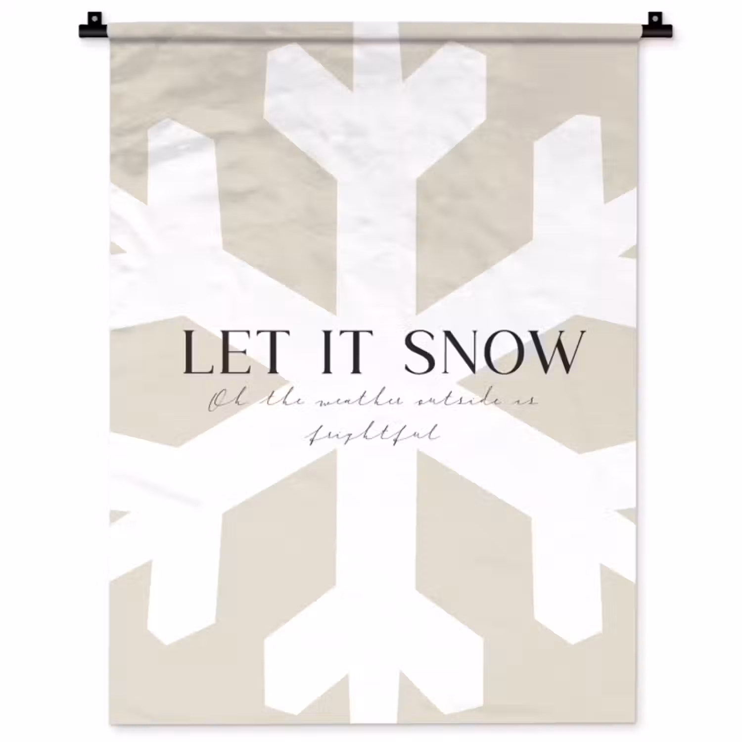 Wandkleed - Sneeuw - Japandi - Winter - Decoratie
