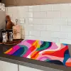 Vormen - Golvend - Abstract - Felroze Inductie beschermer vinyl 3mm klein -sfeer3