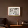 Paard - Wit - Winter - Sneeuw - Doorkijk - Dieren Light Box met batterij (Wandlamp) middel -sfeer4