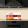 Vormen - Abstract - Kleurrijk keuken achterwand spatscherm klein -sfeer1