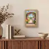 Doorkijk - Bloemen - Kleurrijk - Natuur Light Box met kabel (Tafellamp) klein -sfeer2