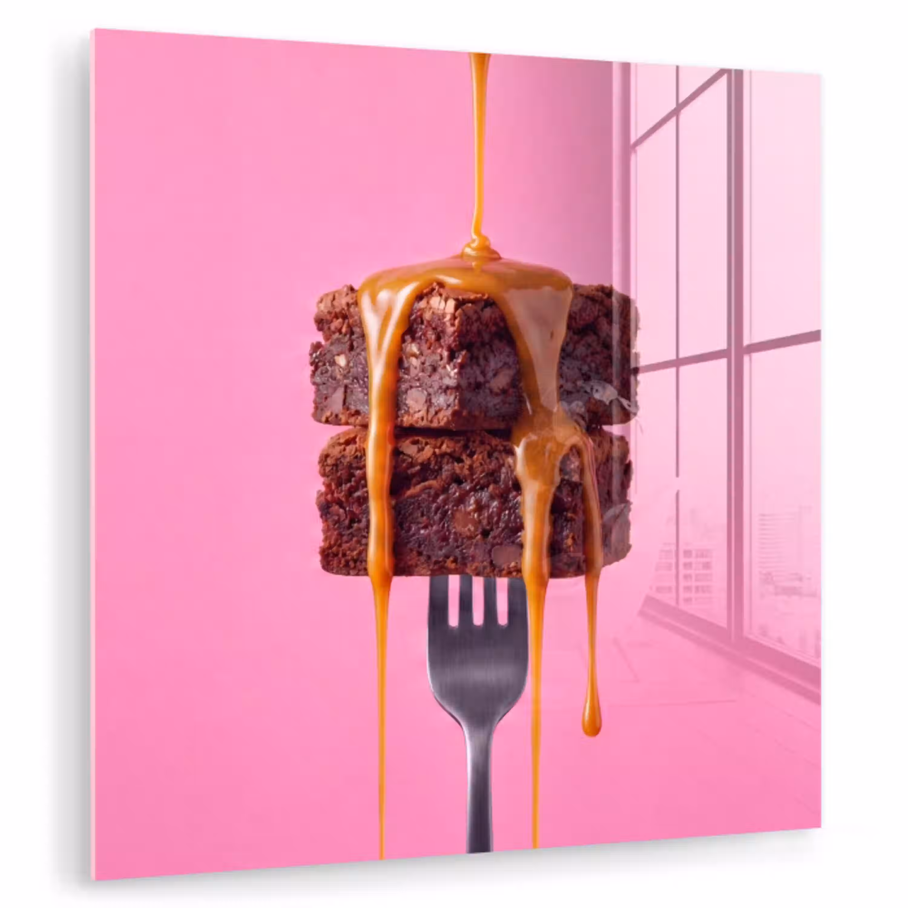 Brownie - Karamel - Eten plexiglas 5mm klein -zzzproduct_nieuw