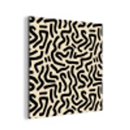 Abstract - Lijnen - Zwart aluminium wit klein 46 -3d
