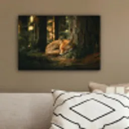 Vos - Bos - Slapen canvas 2cm klein -sfeer3