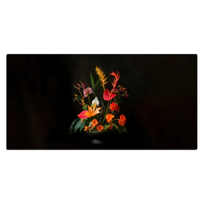 Schaal - Boeket - Bloemen Muismat XXL klein -3d_leeg
