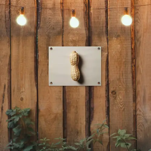 Pinda - Ruw - Beige tuinposter los doek klein -sfeer1