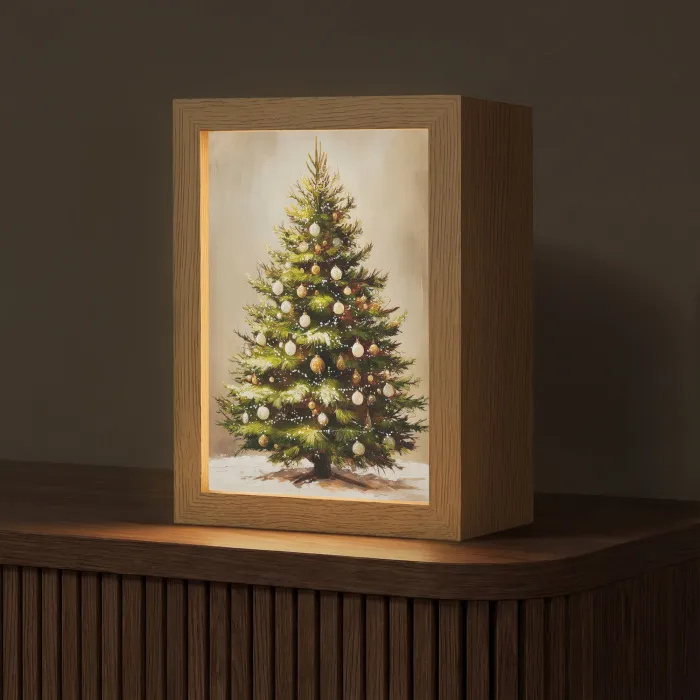 Kerst - Sfeer - Groen Light Box met kabel (Tafellamp) klein -z3d_website