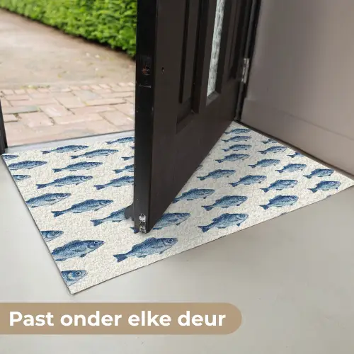 Vis - Patroon - Blauw Deurmat klein 898 -USP_NL