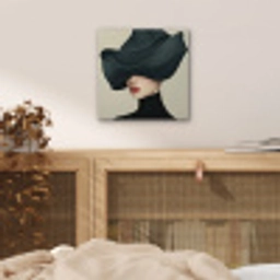 Vrouw - Groen - Hoed aluminium wit klein -sfeer3