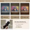 Graffiti - Chimpansee - Street art - Koptelefoon - Aap Light Box met batterij (Wandlamp) middel -USP_lichtkleurNL
