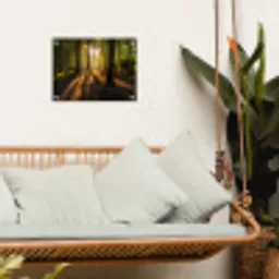 Avondlicht in het bos tuinposter los doek klein -sfeer7