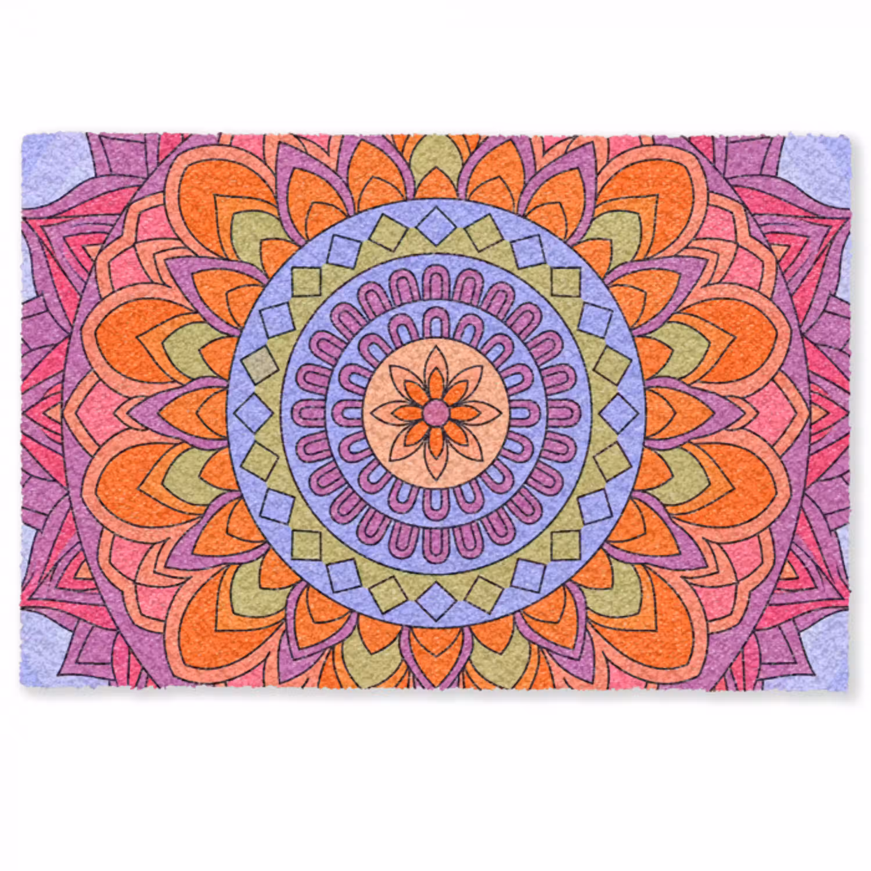 Mandala - Cirkel - Abstract - Kleurrijk - Patroon Deurmat klein -zkaufland3d