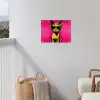 Kat - Art - Zonnebril - Roze tuinposter los doek klein -sfeer8