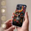 Bloemen - Kleurrijk - Schedel Telefoonhoesje iPhone 17 Pro klein -sfeer3_NL