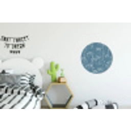 Takken - Bessen - Patroon - Lichtblauw Wandcirkel aluminium klein 190 -kinderkamer