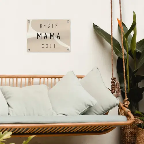 Quotes - Beste mama ooit - Mama - Spreuken tuinposter los doek klein -sfeer7