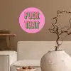 Tekst - Bold - Roze Wandcirkel behangsticker klein -sfeer1