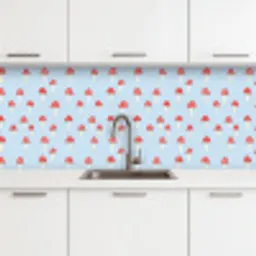 Paddenstoel -Sprookje - Blauw keuken achterwand 2 middel 871 -3d