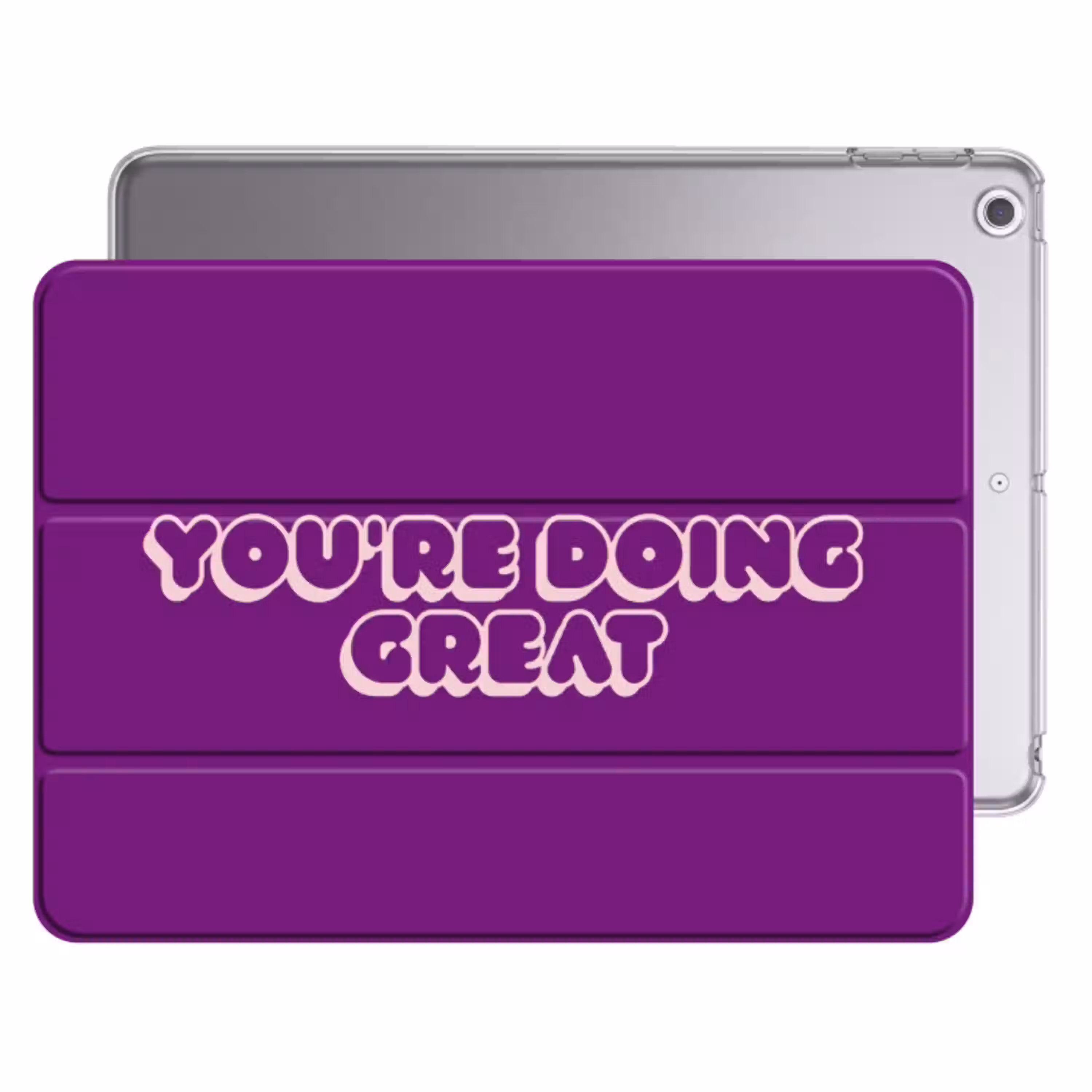You're doing great - Paars - Bubble letters Apple iPad 2017 middel -threedimensional_3d_global