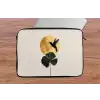 Zwarte kolibrie - Bloem - Gouden cirkel laptophoes neopreen klein -tafel