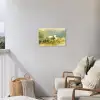 Schaap - Weide - Groen Tuinposter op houten frame 2 cm dik klein -sfeer1
