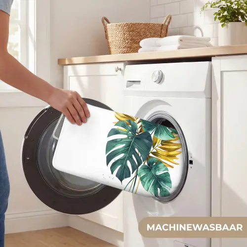Bladeren - Monstera - Groen - Goud - Modern WCmat klein -USP_WasbaarNL