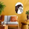 Paard - Modern - Balans Wandcirkel Ovaal Forex klein -sfeer4