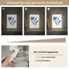 Bloem - Blaadjes - Minimalistisch - Blauw Light Box met kabel (Tafellamp) klein -USP_dimbaarNL