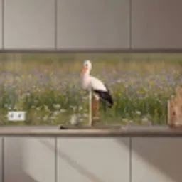 Ooienvaar - Bloemen - Weide - Kleurrijk keuken achterwand 2 middel zz_3dshopping